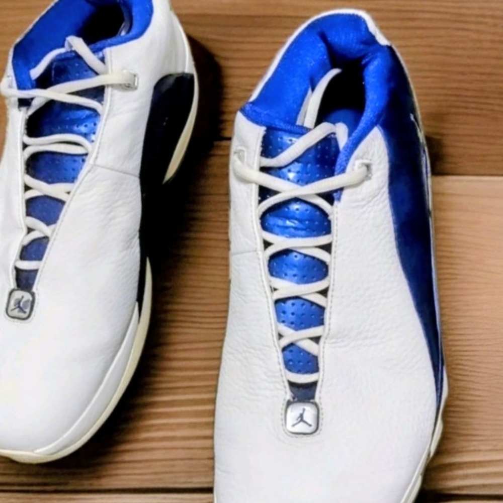 Nike White and Blue Athletic Shoes